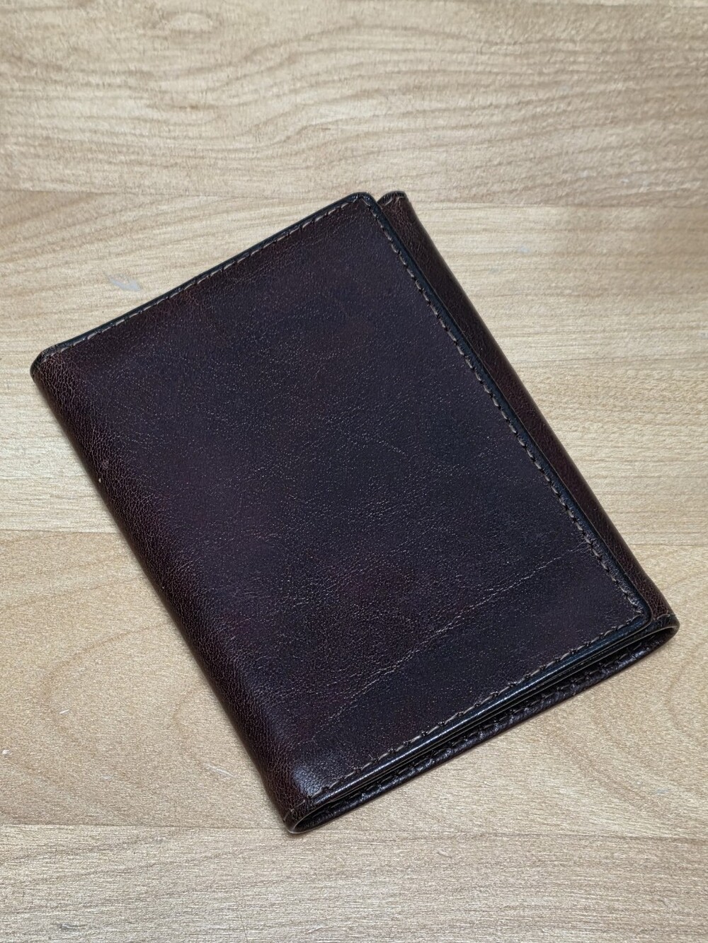 BOSCA | Mens Trifold Brown Leather Wallet